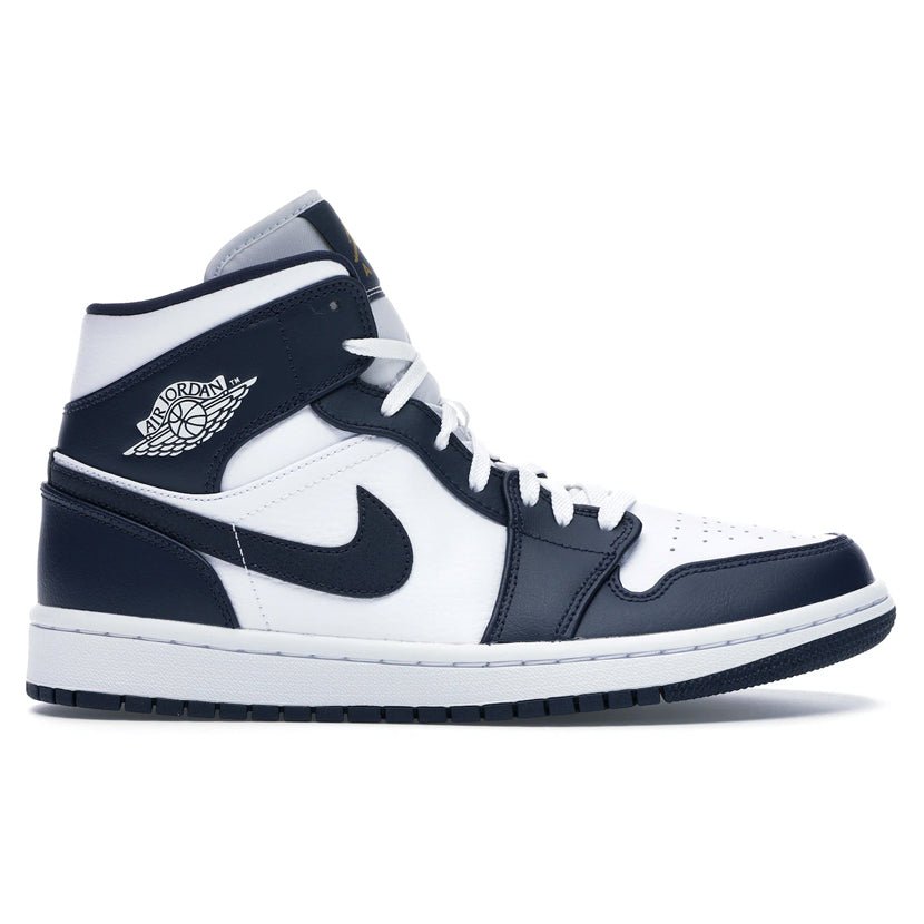 Jordan 1 Mid ''White Metallic Gold Obsidian'' - 05kikxs