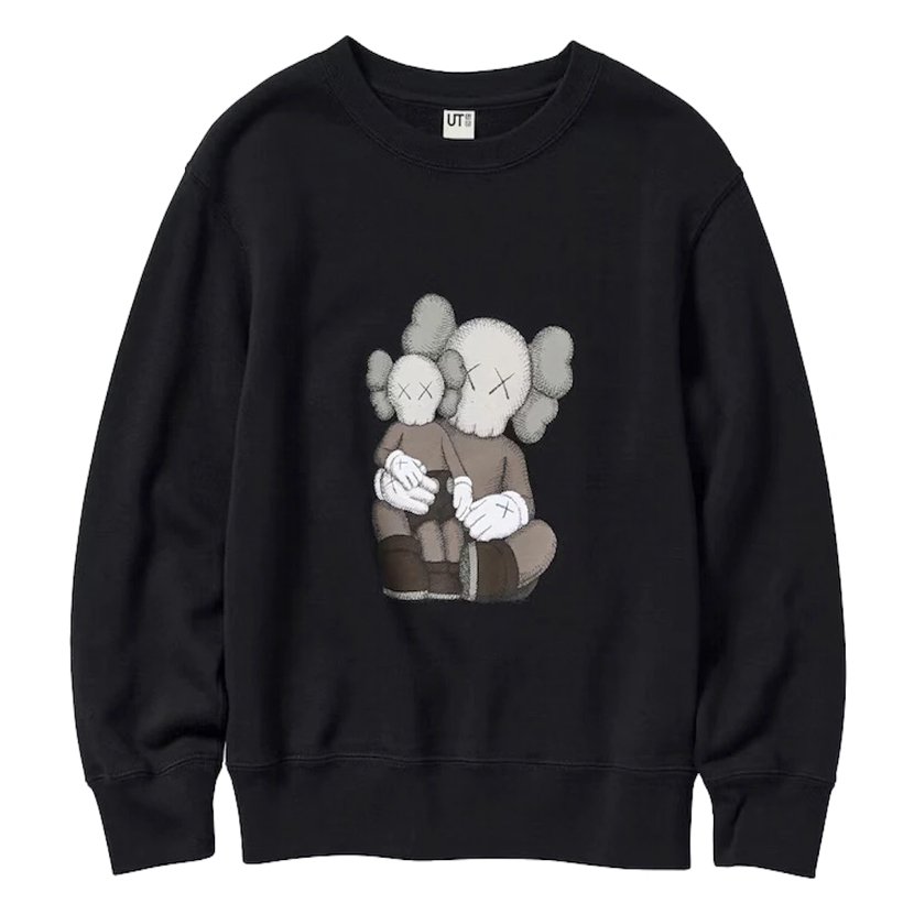 KAWS x Uniqlo Longsleeve Sweatshirt ''Black'' - 05kikxs