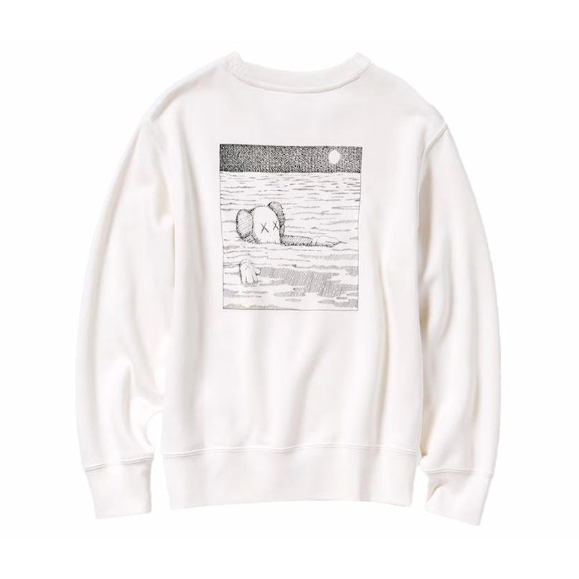 KAWS x Uniqlo Longsleeve Sweatshirt ''Off White'' - 05kikxs