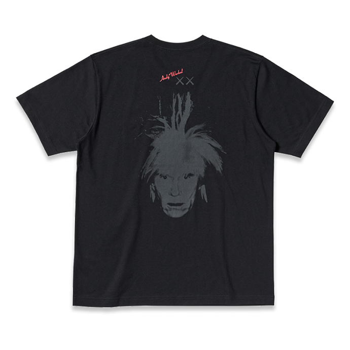 KAWS x Uniqlo Warhol UT Graphic T-shirt Black Big Head Back